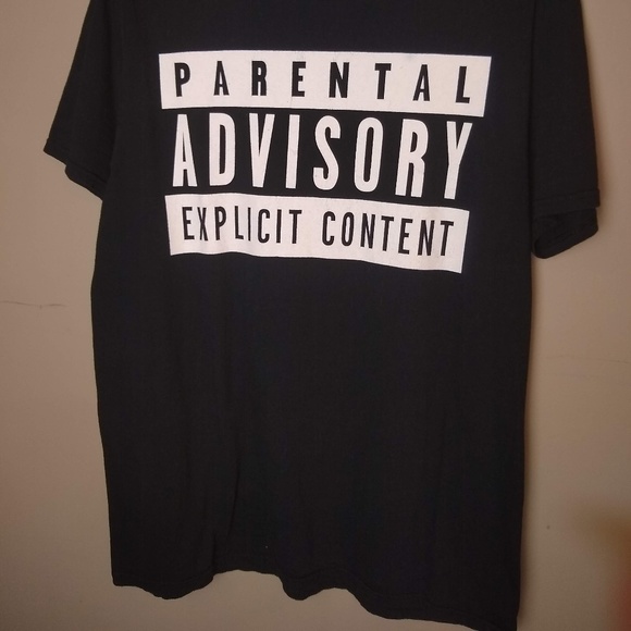 Parental Advisory Explicit Content Black T-Shirt L - Picture 5 of 5